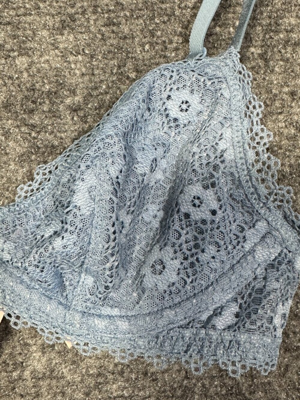 NEW Victorias Secret Bralette Womens XS Blue Lace Adjustable Straps Underwire - Picture 2 of 5